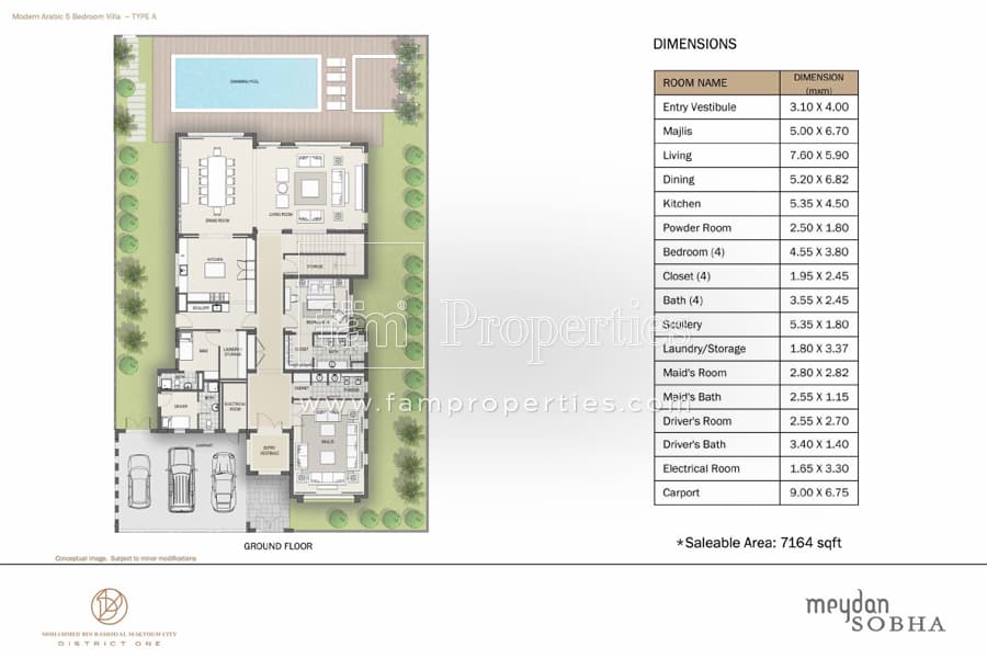 District One Villas, 5-Bed Floor Plan, type: 5 Bedroom