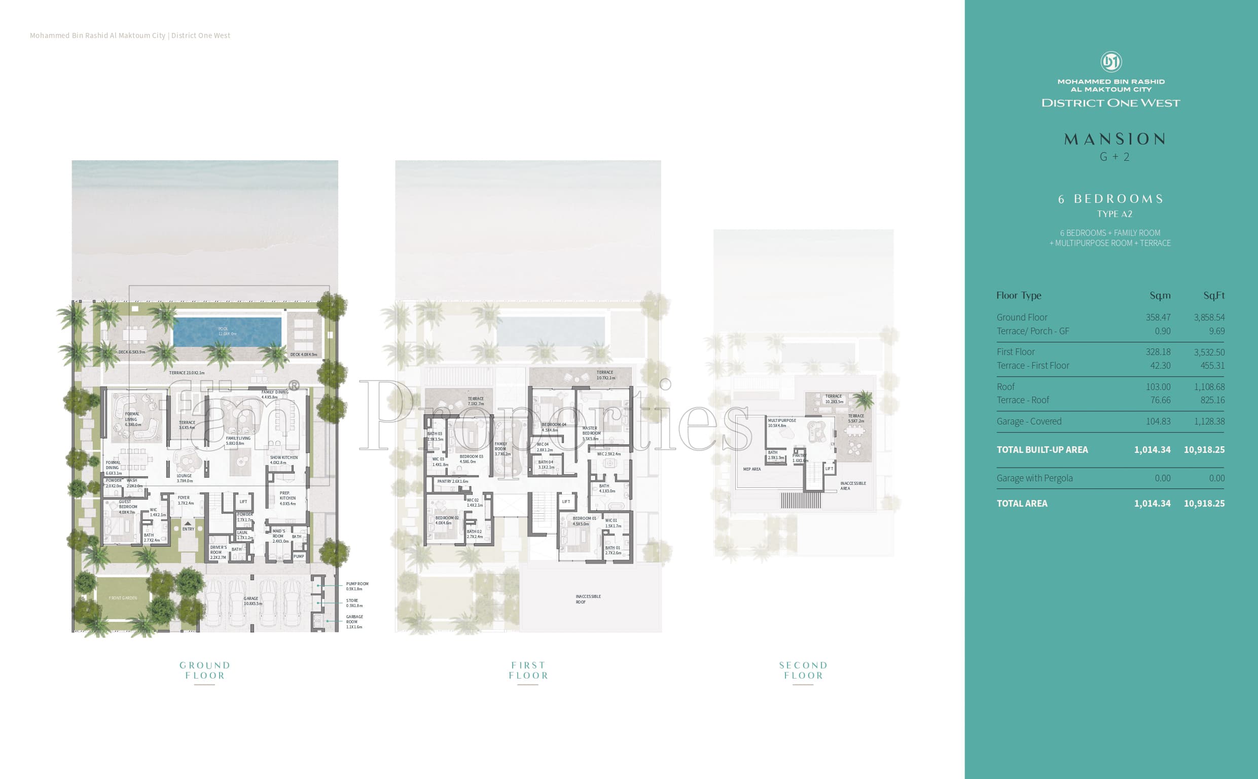 District One West Phase 1, 6-Bed Floor Plan, type: 6 Bedroom