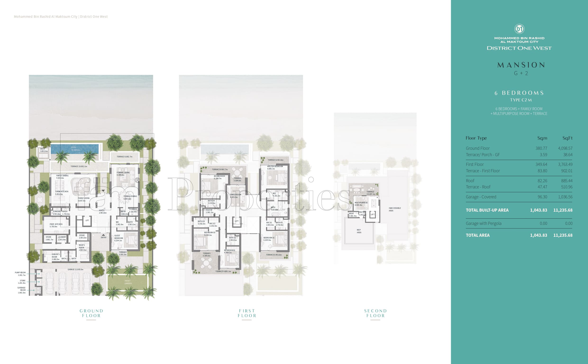 District One West Phase 1, 6-Bed Floor Plan, type: 6 Bedroom