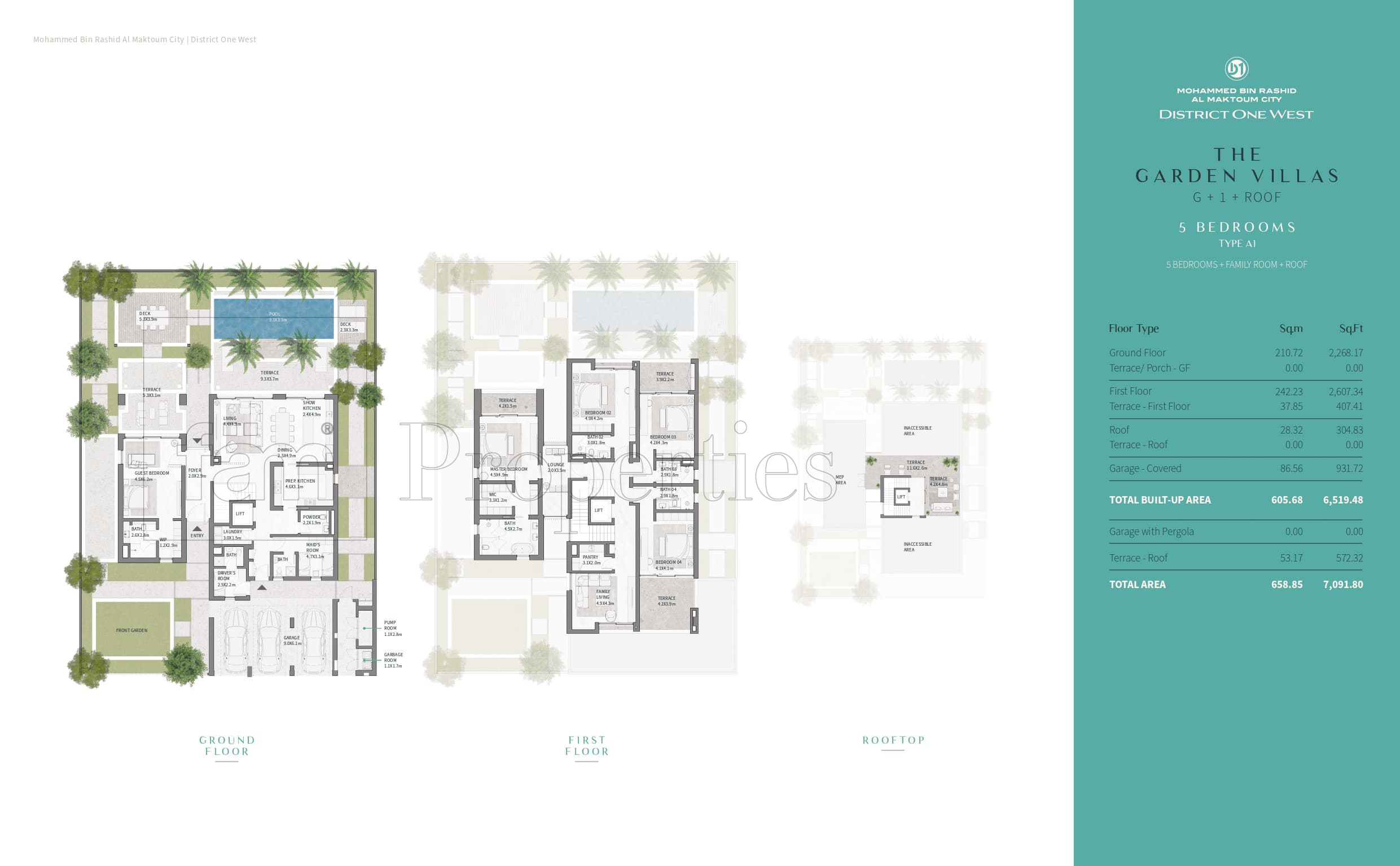 District One West Phase 1, 5-Bed Floor Plan, type: 5 Bedroom