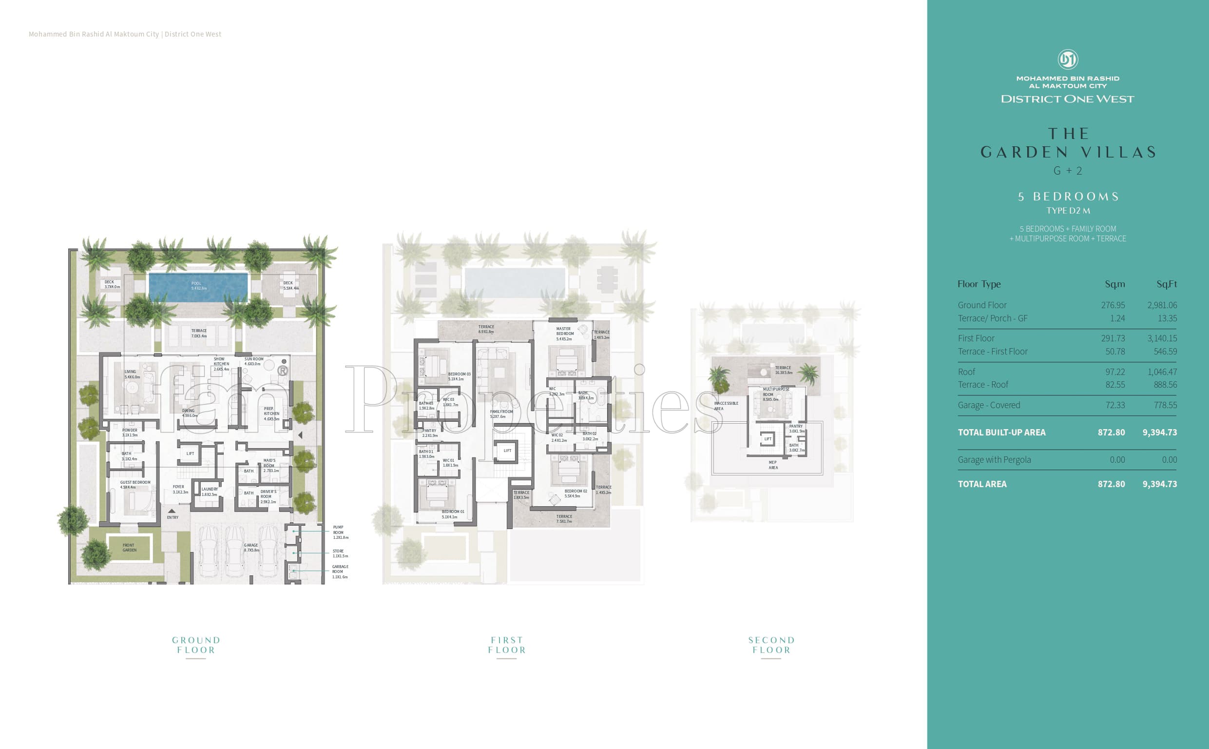 District One West Phase 1, 5-Bed Floor Plan, type: 5 Bedroom