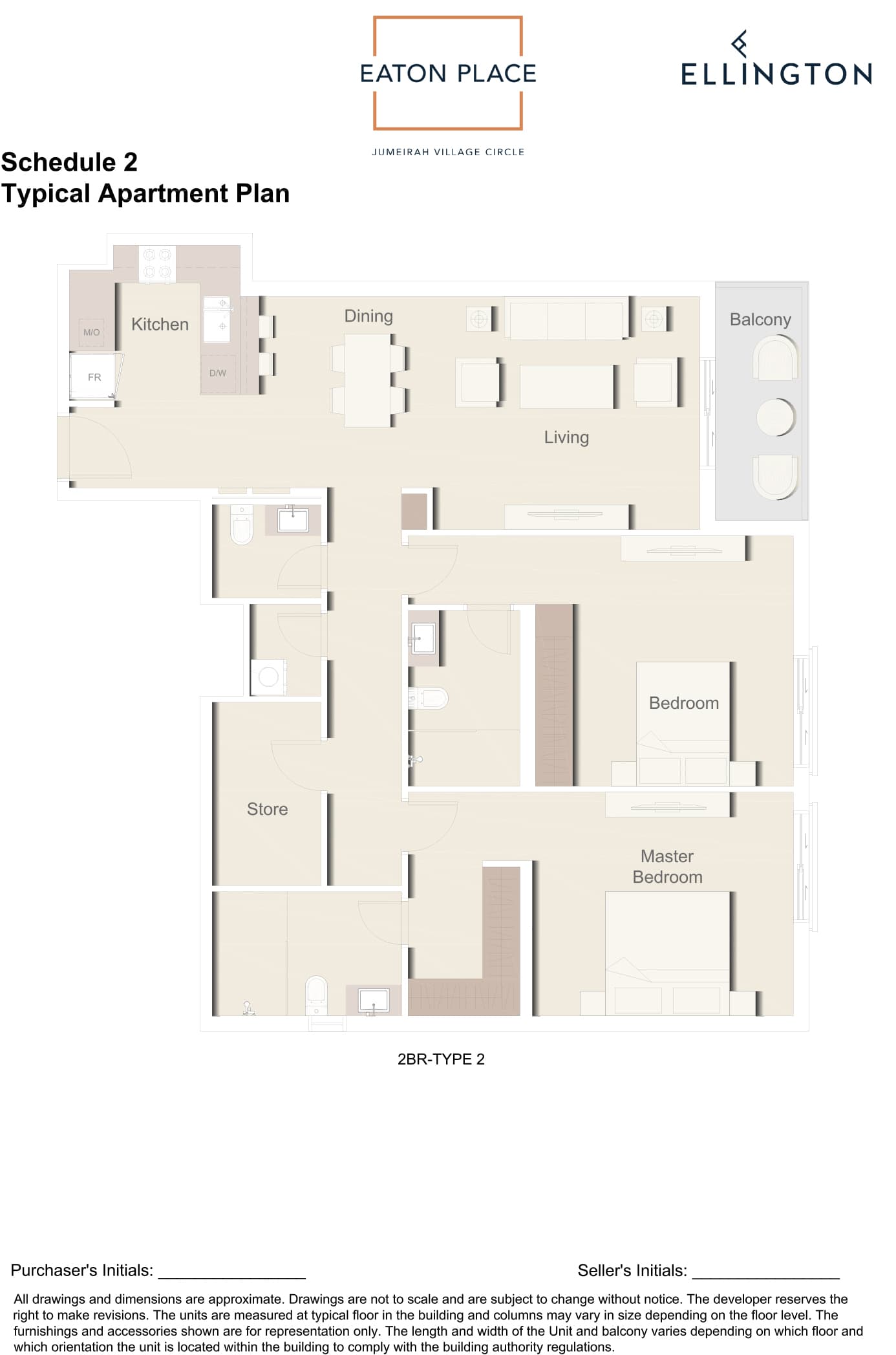 Eaton Place, 2-Bed Floor Plan, type: 2 Bedroom