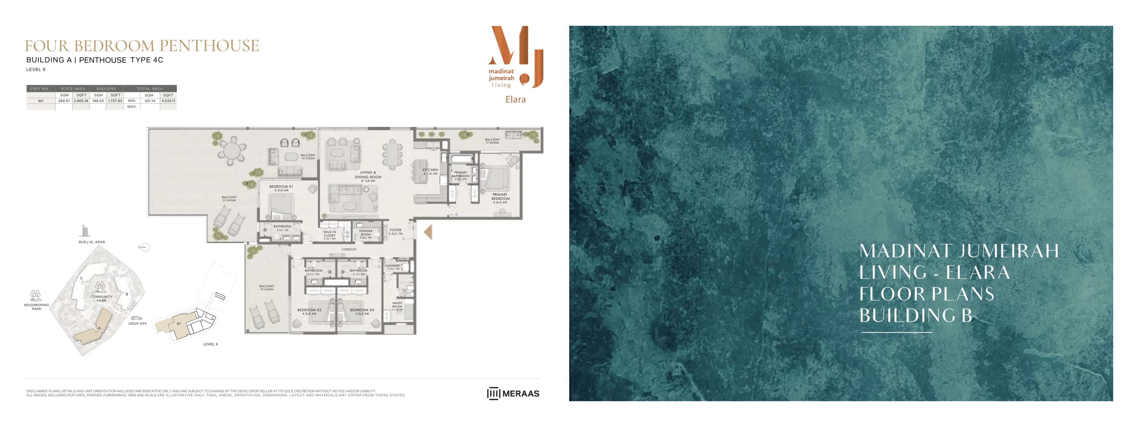 Elara Building A, 4-Bed Floor Plan, type: