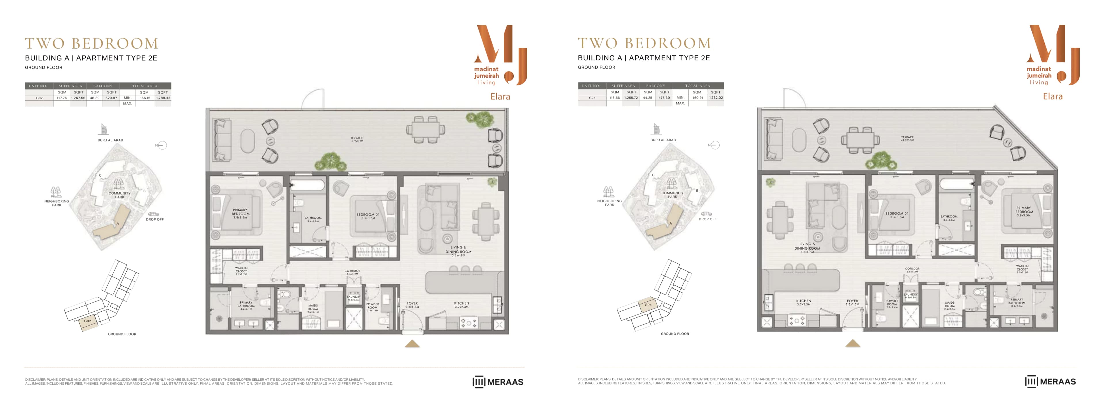 Elara Building A, 2-Bed Floor Plan, type:
