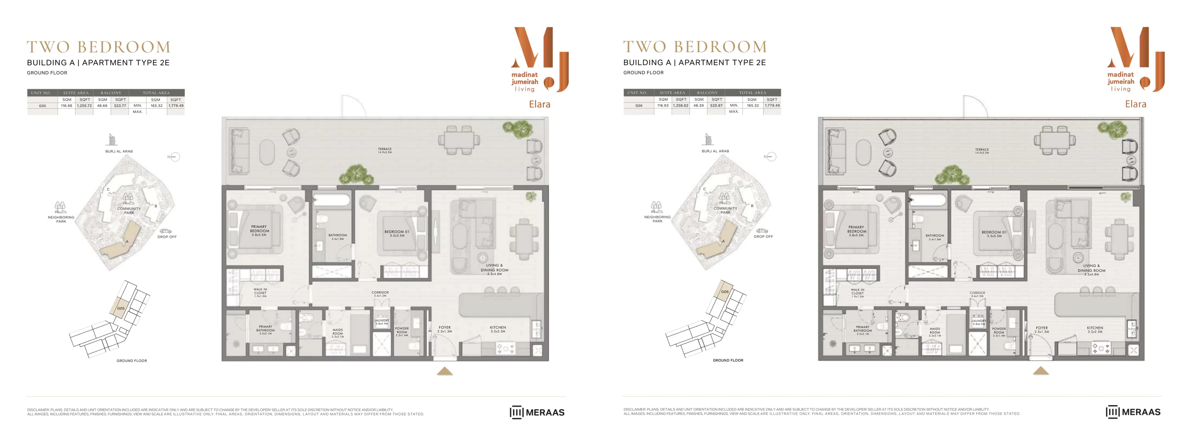 Elara Building A, 2-Bed Floor Plan, type: