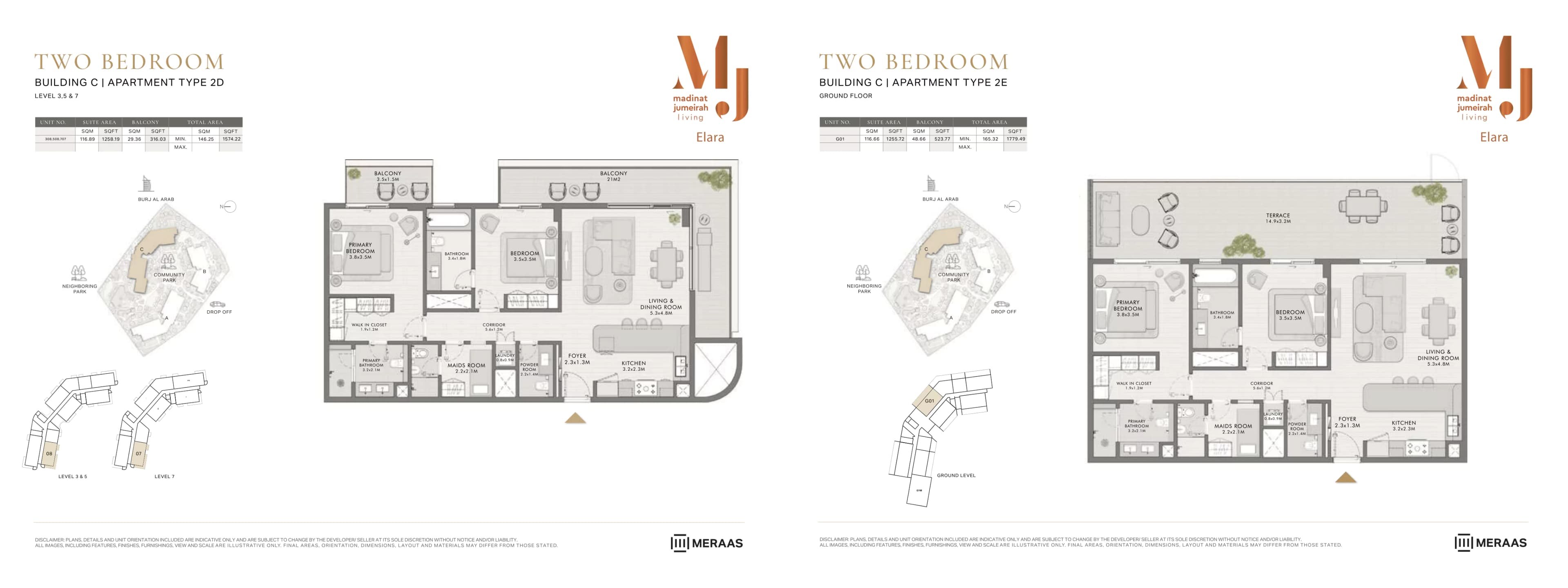 Elara Building A, 2-Bed Floor Plan, type: