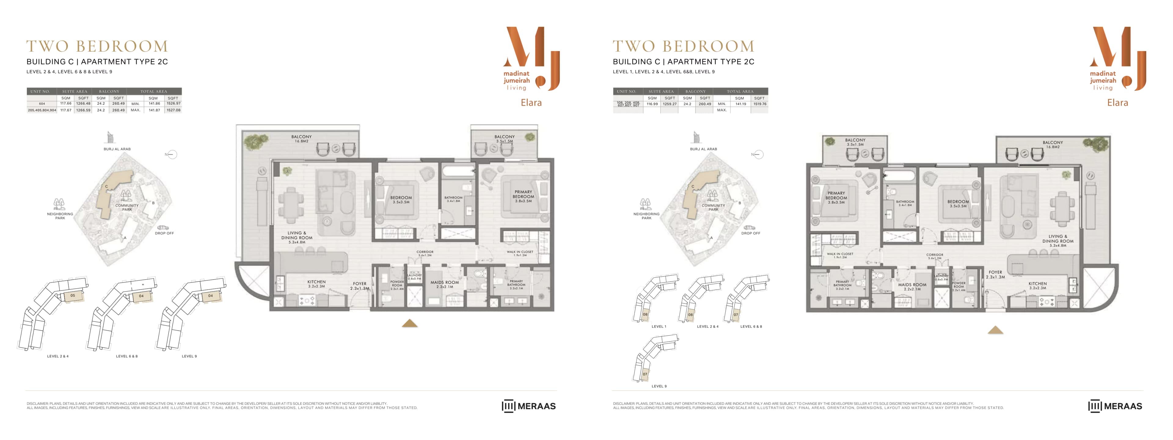 Elara Building A, 2-Bed Floor Plan, type: