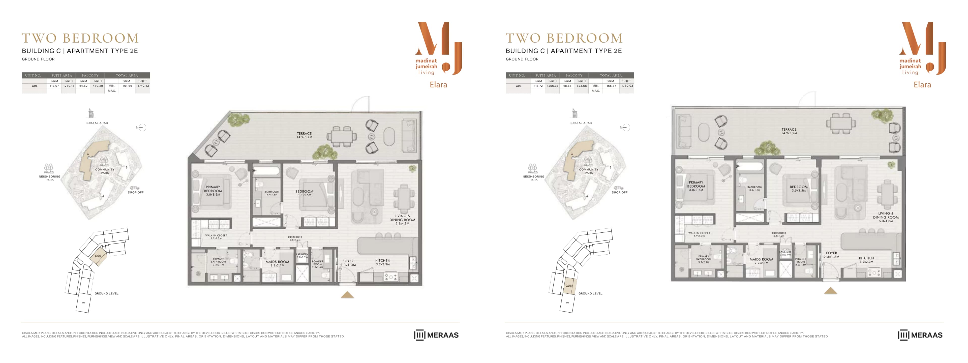 Elara Building A, 2-Bed Floor Plan, type: