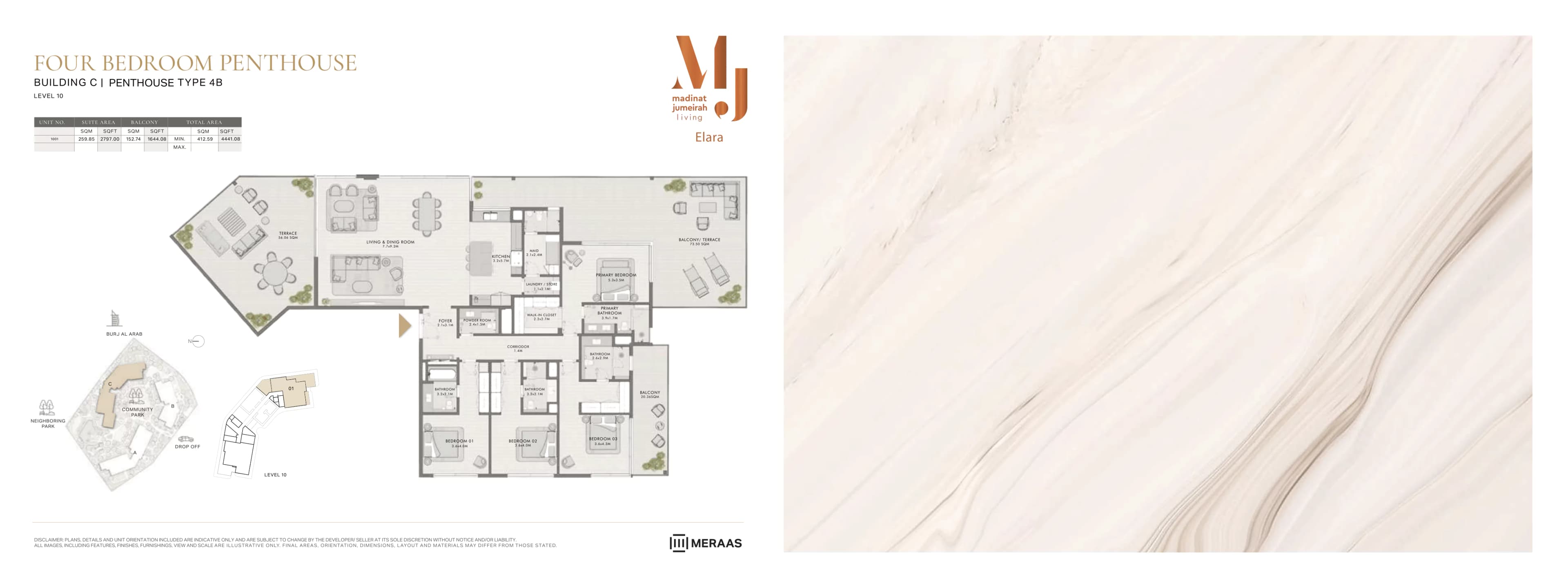 Elara Building A, 4-Bed Floor Plan, type: