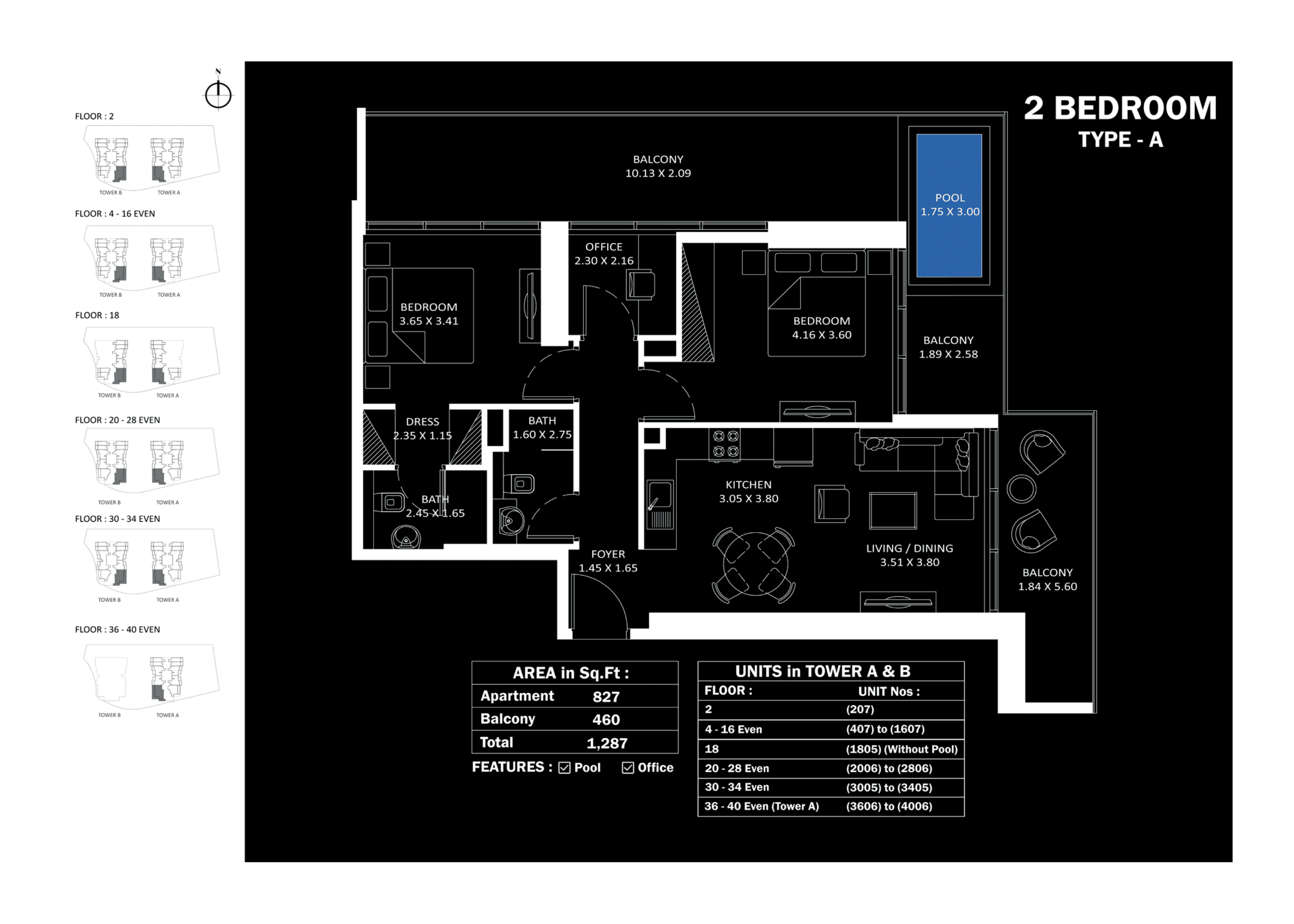Elitz 3 by Danube 1, 2-Bed Floor Plan, type: