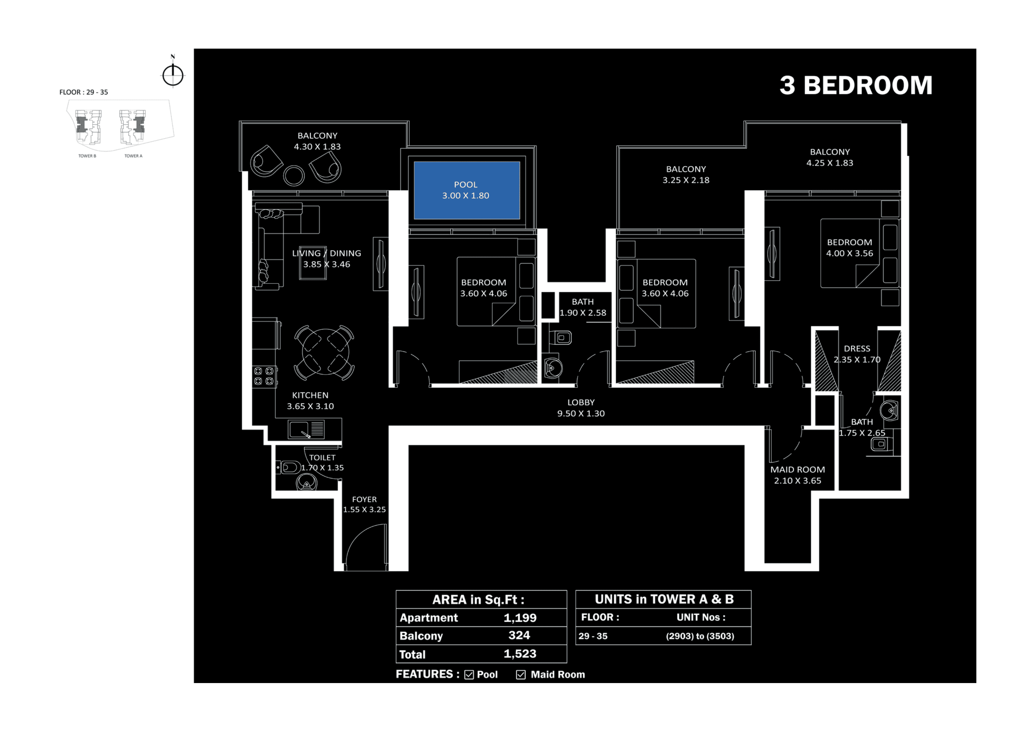 Elitz 3 by Danube 1, 3-Bed Floor Plan, type: