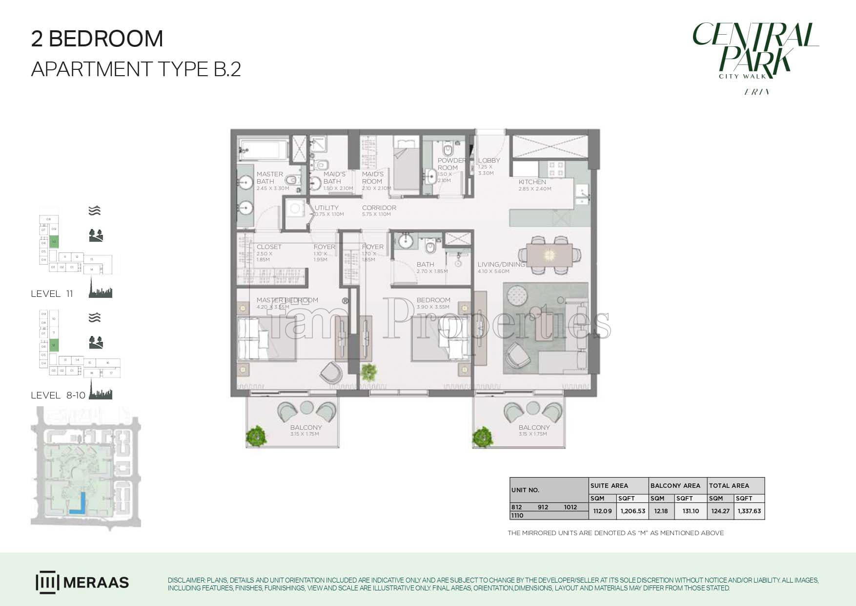 Erin, 2-Bed Floor Plan, type: 2 Bedroom