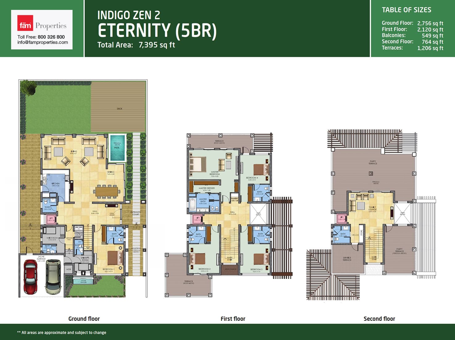 Eternity Villas, 5-Bed Floor Plan, type: 5 Bedrooms Villa