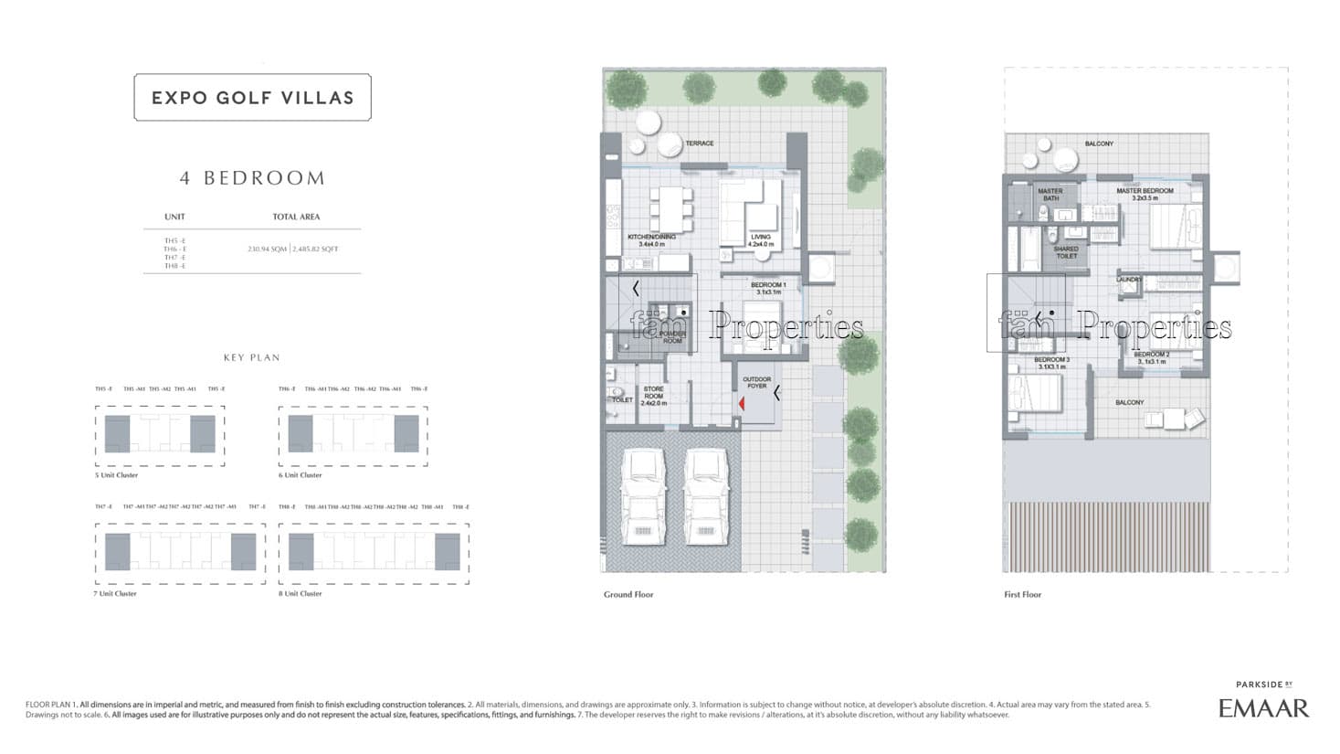 Expo Golf Villas, 4-Bed Floor Plan, type: 4 Bedroom