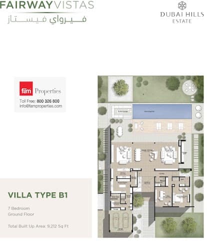 Fairway Vistas Villas, 7-Bed Floor Plan, type: 7 BD - Villa Type B1 - GF