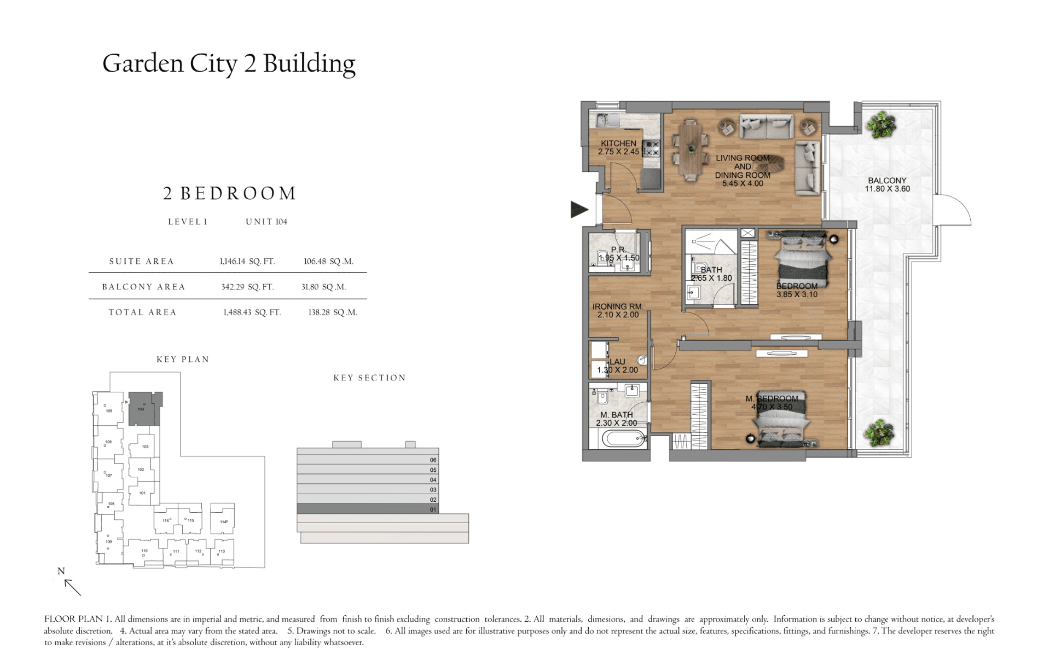 Garden City 2, 2-Bed Floor Plan, type: