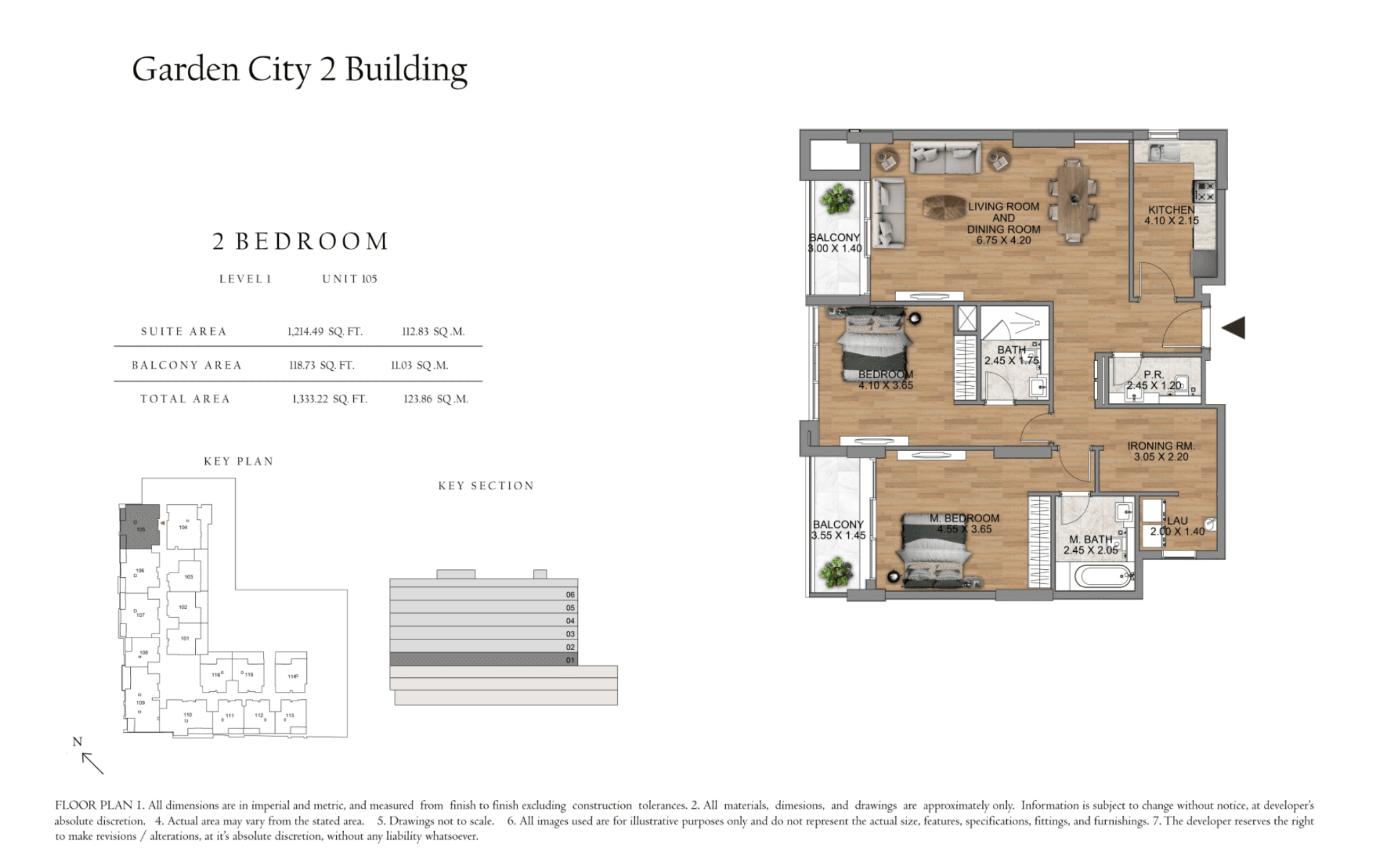 Garden City 2, 2-Bed Floor Plan, type:
