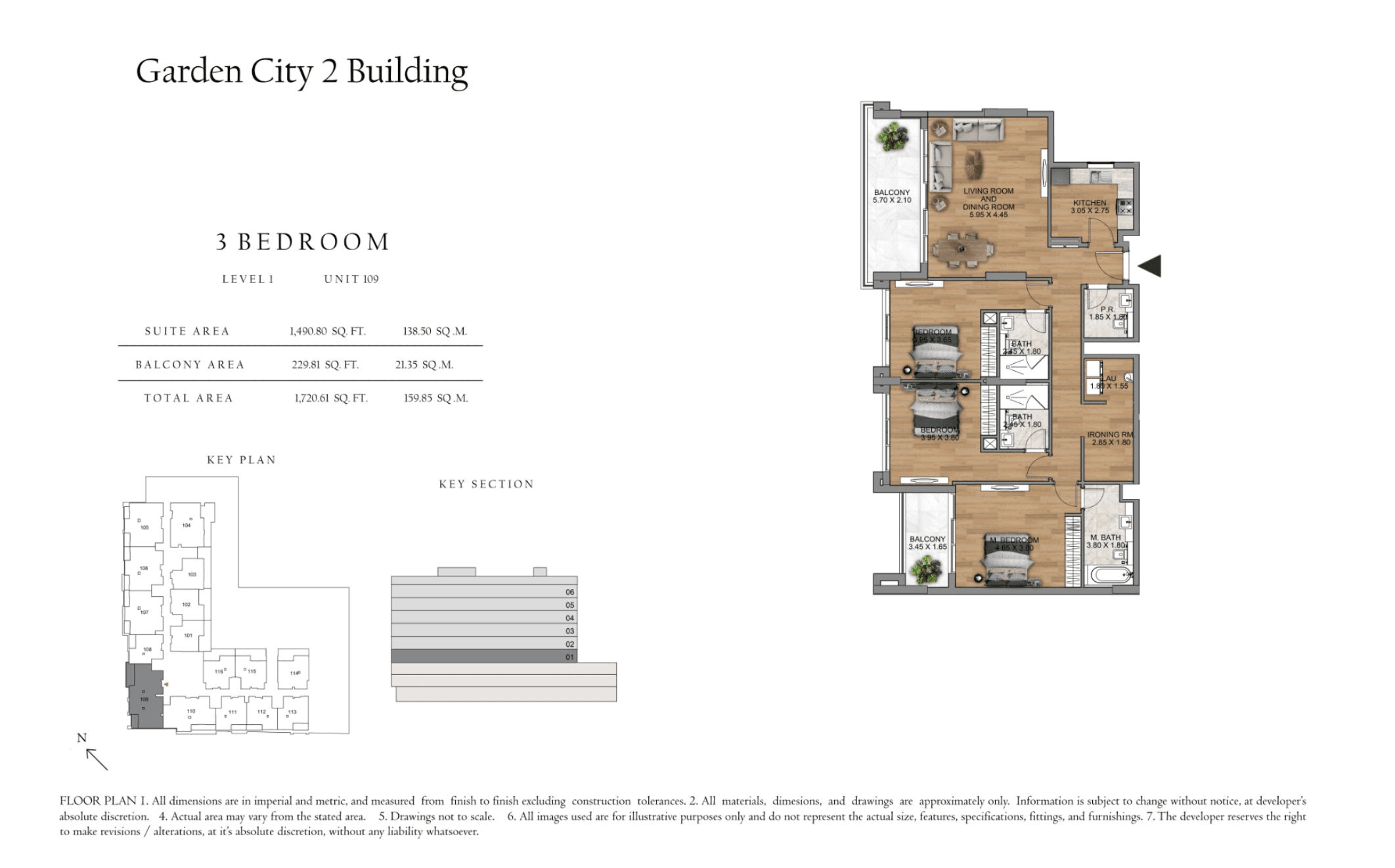 Garden City 2, 3-Bed Floor Plan, type: