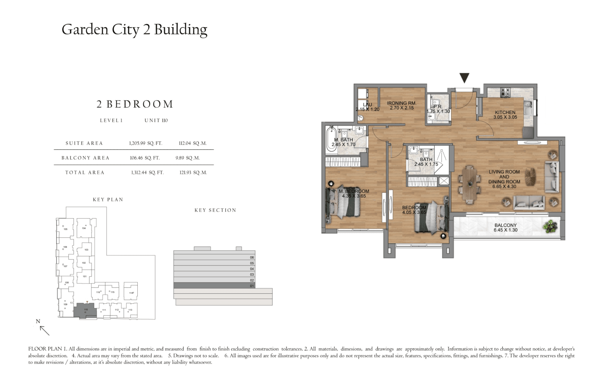 Garden City 2, 2-Bed Floor Plan, type:
