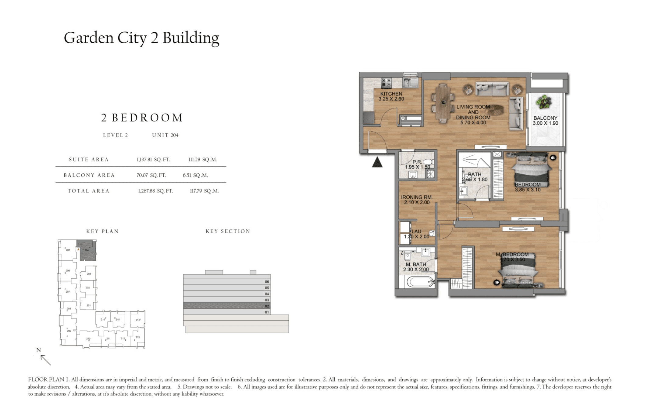 Garden City 2, 2-Bed Floor Plan, type:
