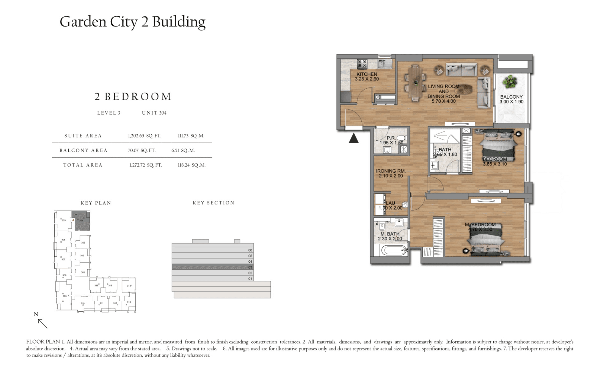 Garden City 2, 2-Bed Floor Plan, type: