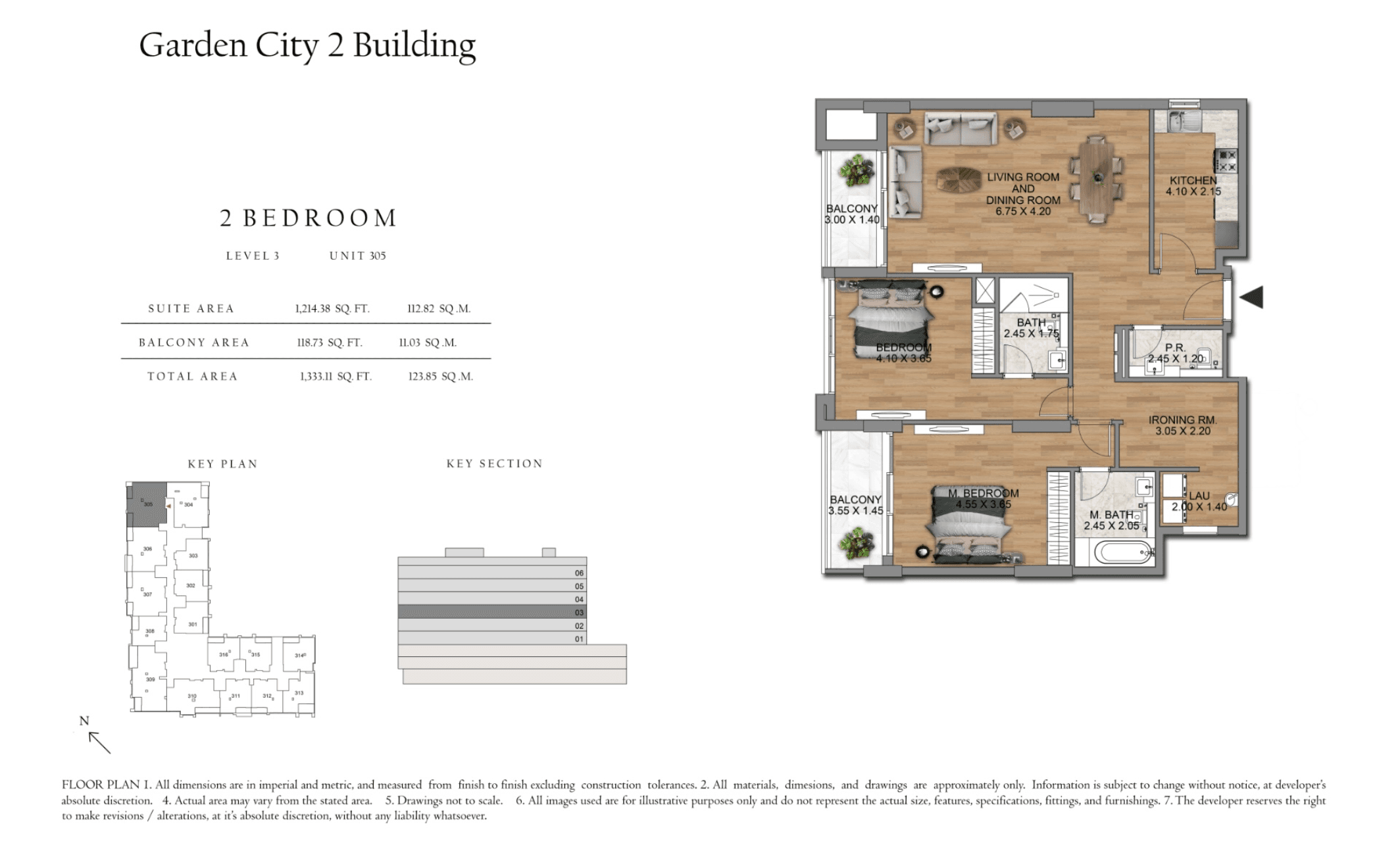 Garden City 2, 2-Bed Floor Plan, type: