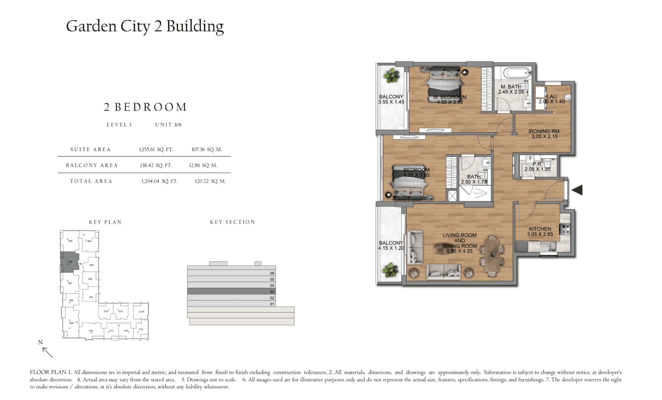 Garden City 2, 2-Bed Floor Plan, type: