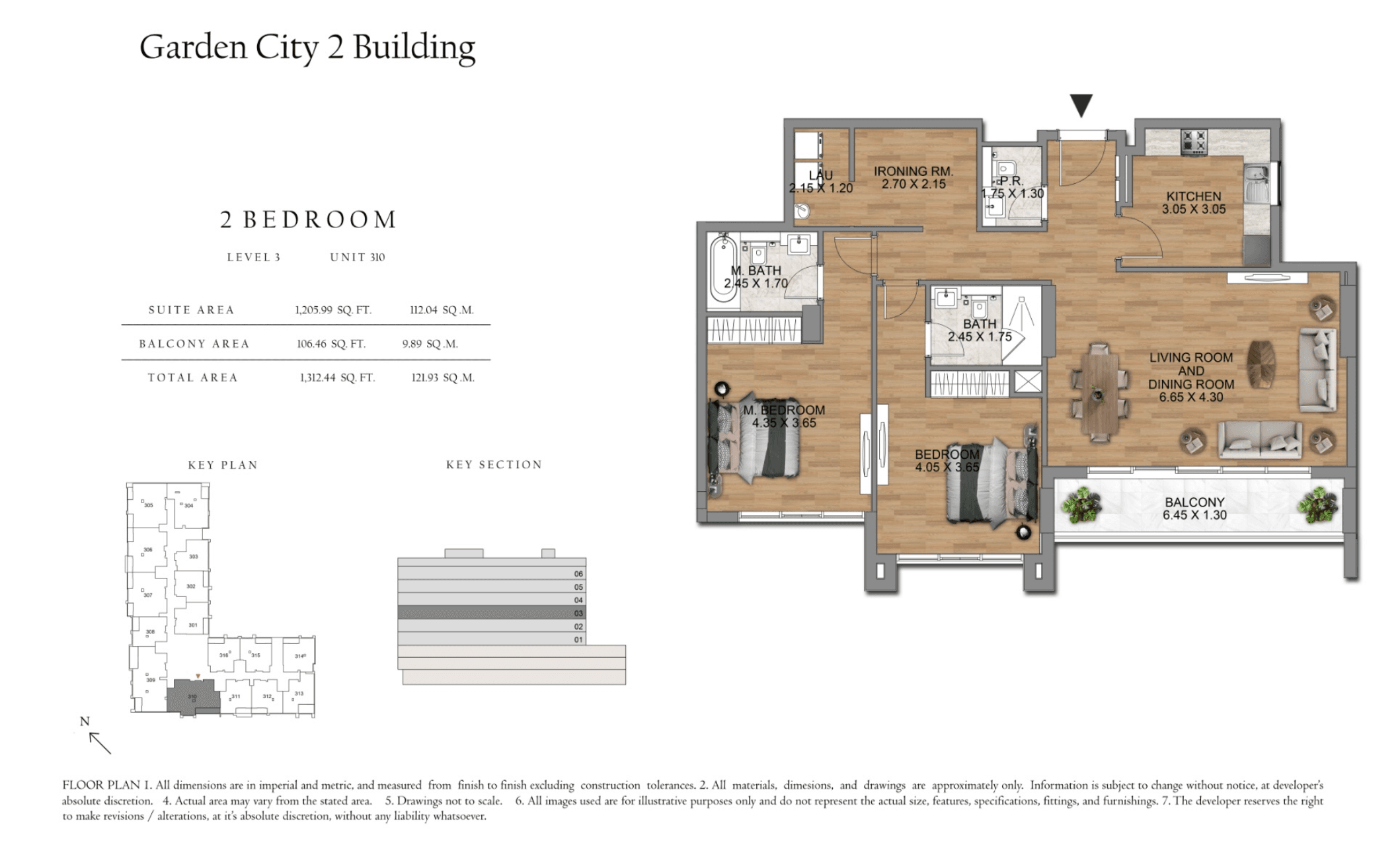 Garden City 2, 2-Bed Floor Plan, type: