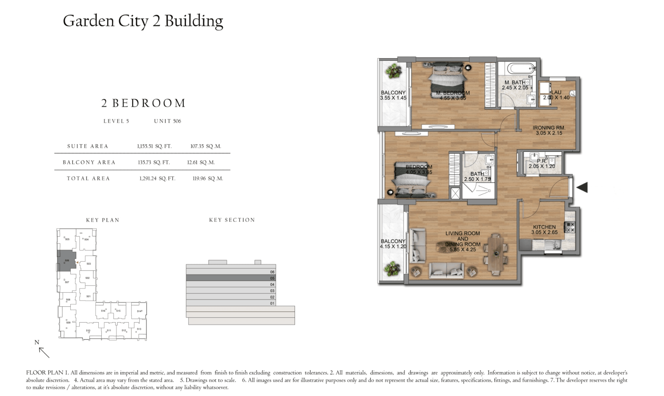 Garden City 2, 2-Bed Floor Plan, type: