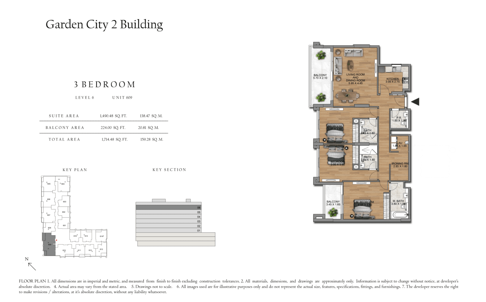 Garden City 2, 3-Bed Floor Plan, type: