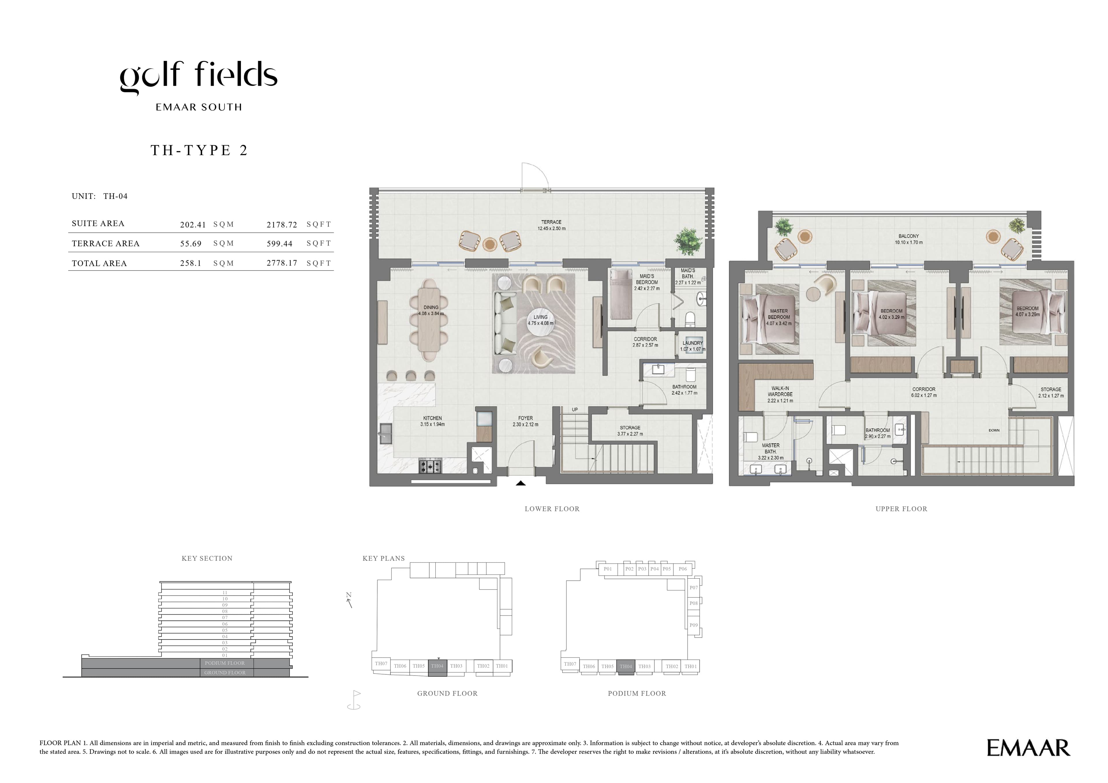 Golf Fields, 3-Bed Floor Plan, type: 3 Bed