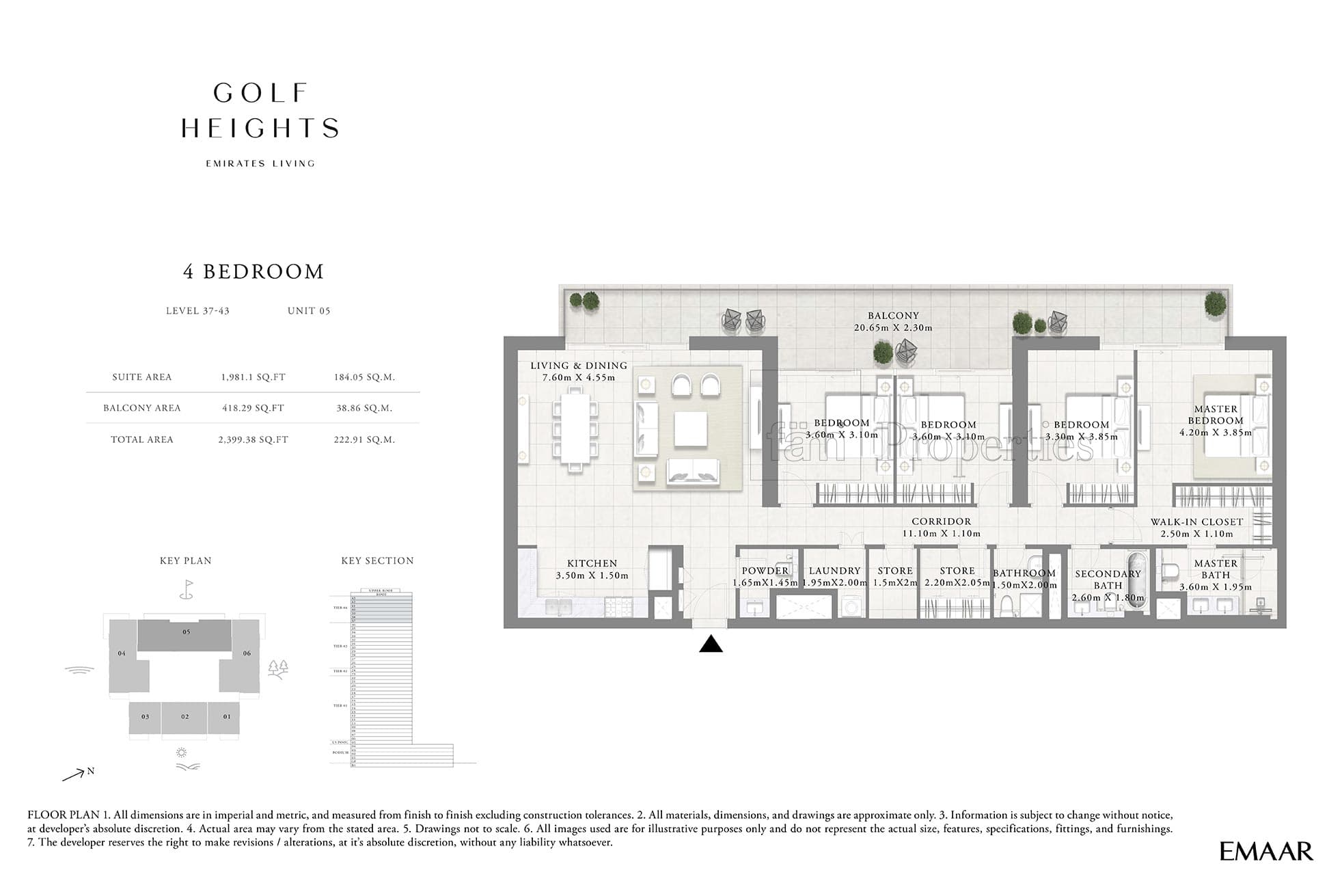 Golf Heights, 4-Bed Floor Plan, type: 4 Bedroom