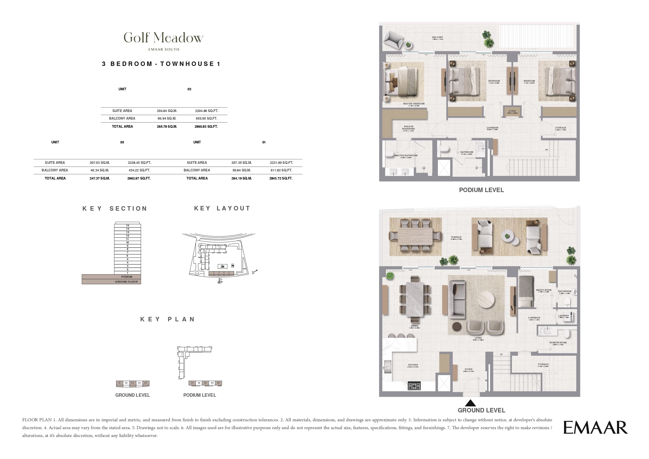 Golf Meadow, 3-Bed Floor Plan, type: 3 Bed