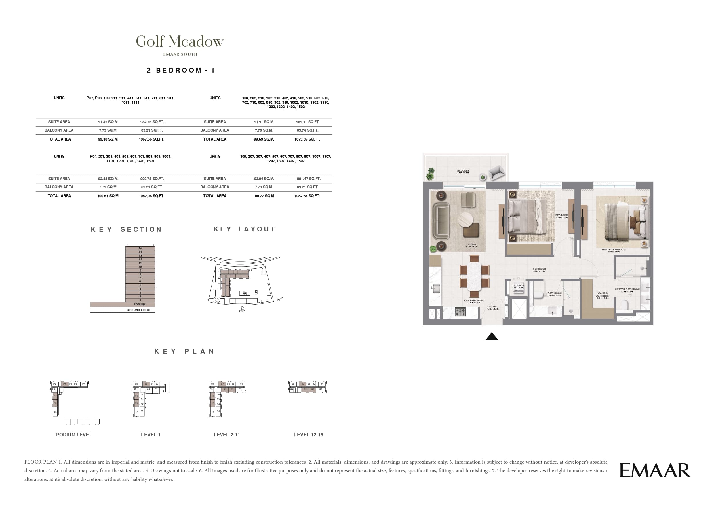 Golf Meadow, 2-Bed Floor Plan, type: 2 Bed