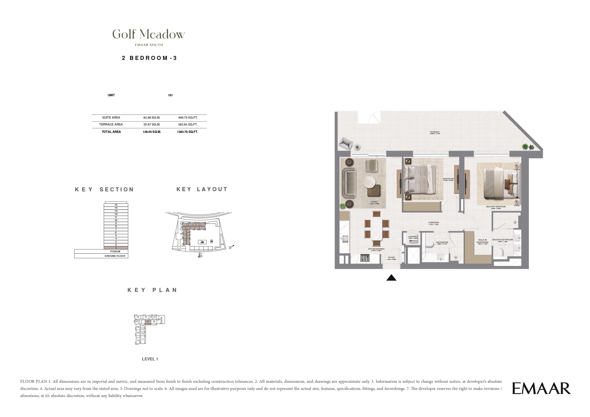 Golf Meadow, 2-Bed Floor Plan, type: 2 Bed