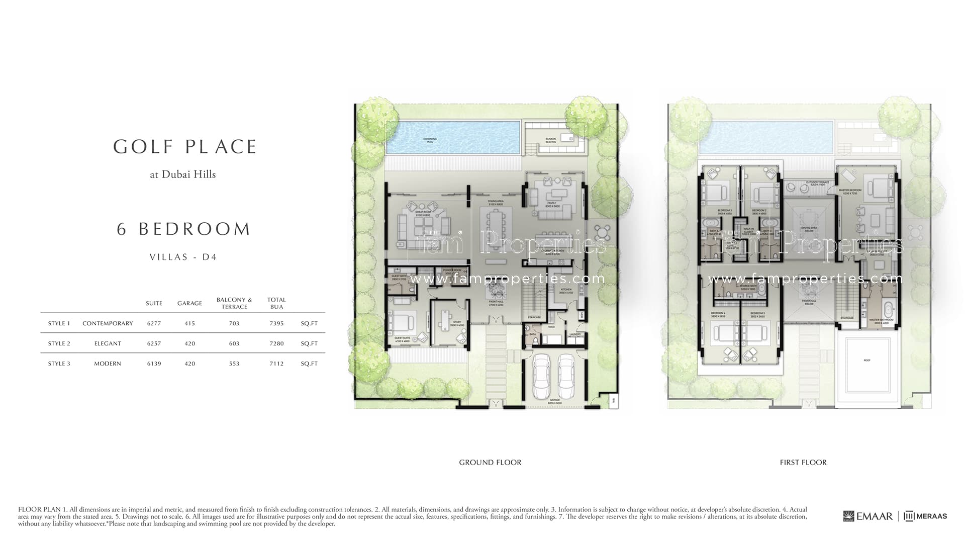 Golf Place 1, 6-Bed Floor Plan, type: 6 Bedroom