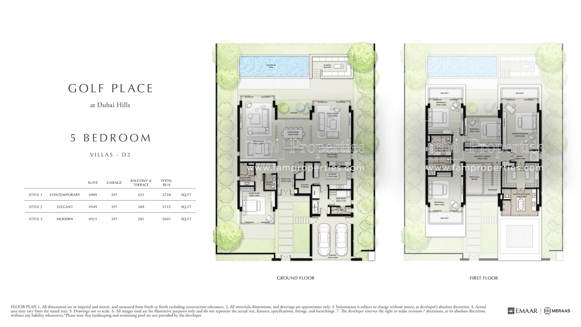 Golf Place 1, 5-Bed Floor Plan, type: 5 Bedroom
