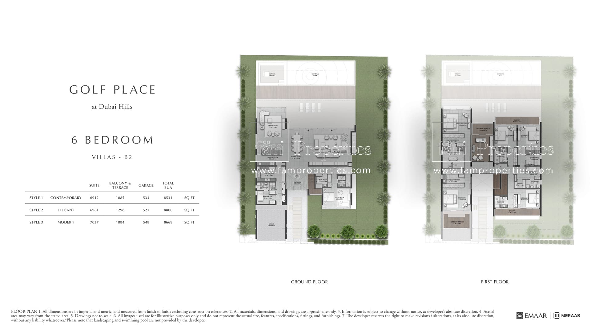 Golf Place 1, 6-Bed Floor Plan, type: 6 Bedroom