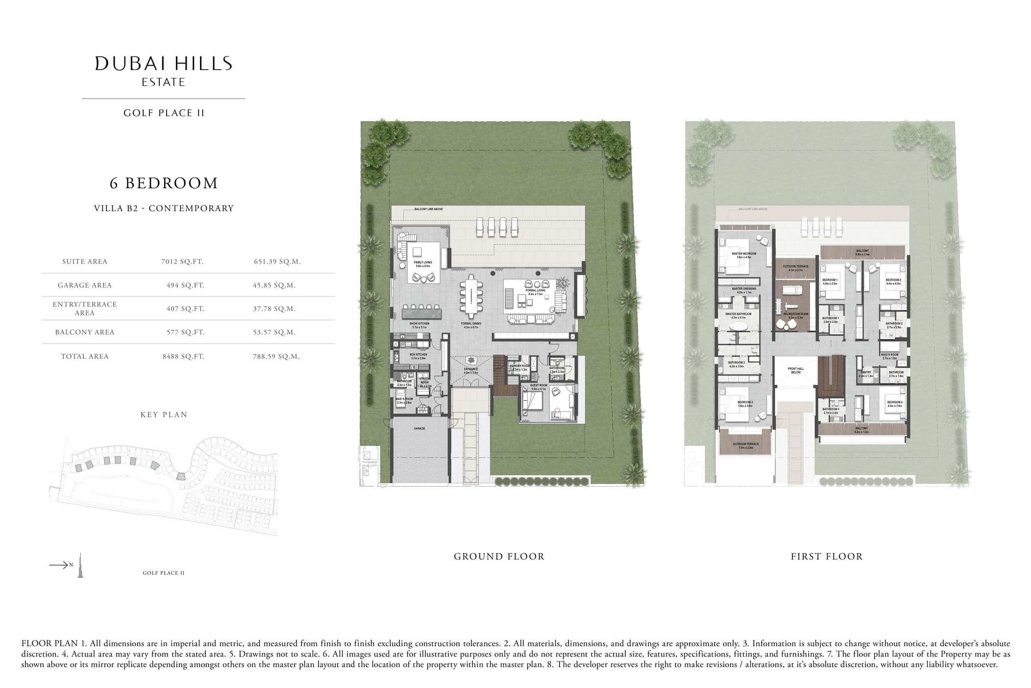 Golf Place 2, 6-Bed Floor Plan, type: 6 Bedroom