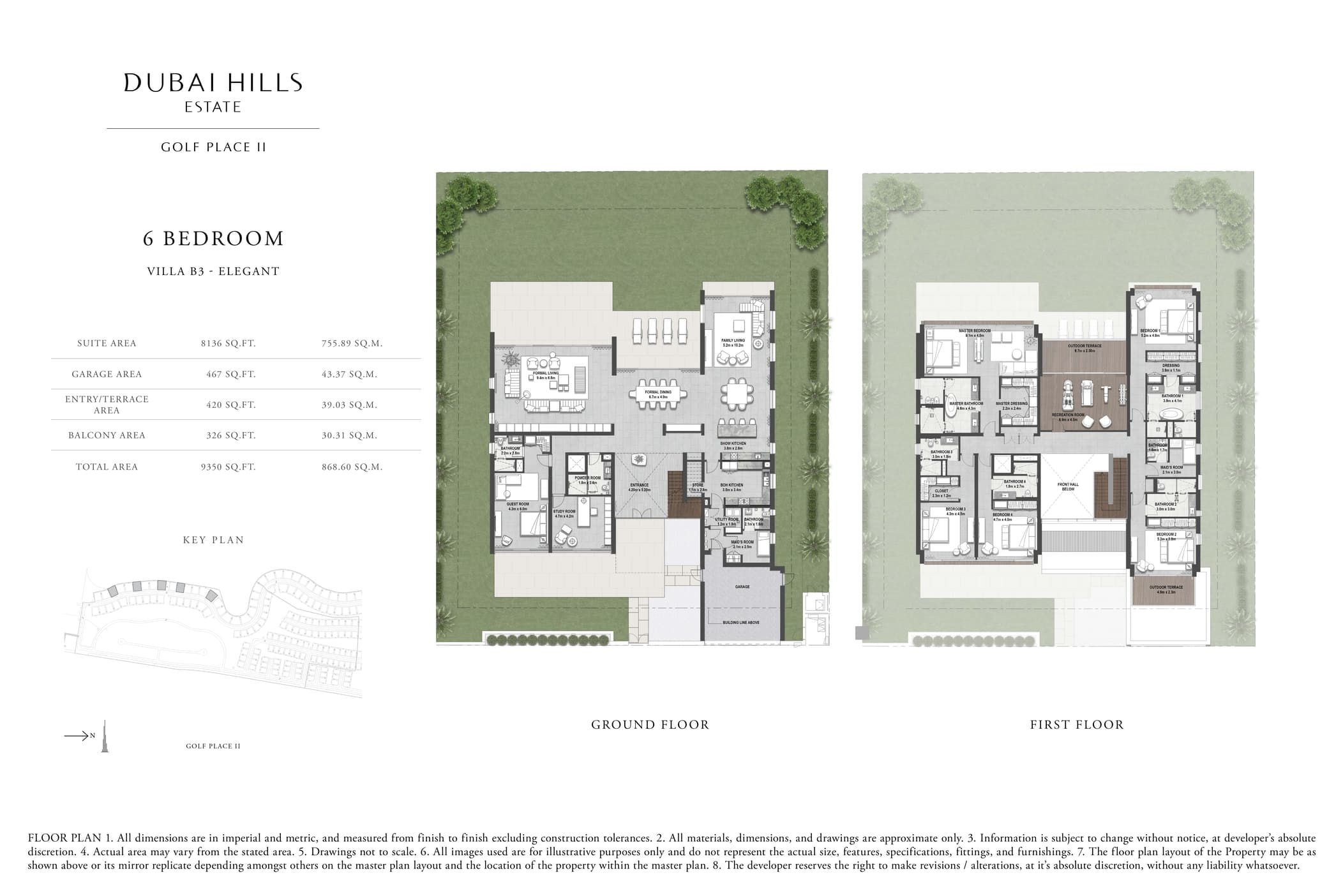 Golf Place 2, 6-Bed Floor Plan, type: 6 Bedroom