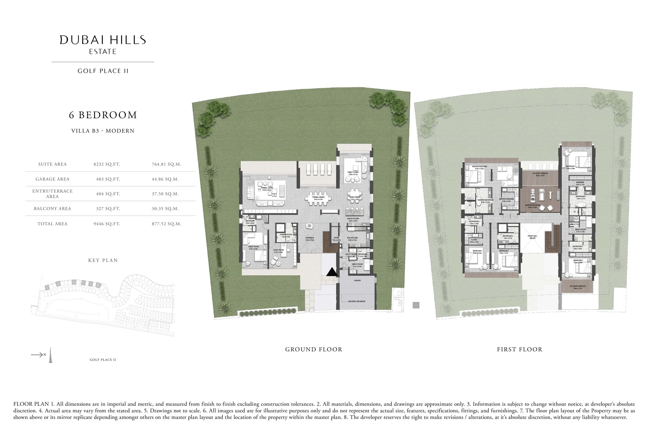 Golf Place 2, 6-Bed Floor Plan, type: 6 Bedroom