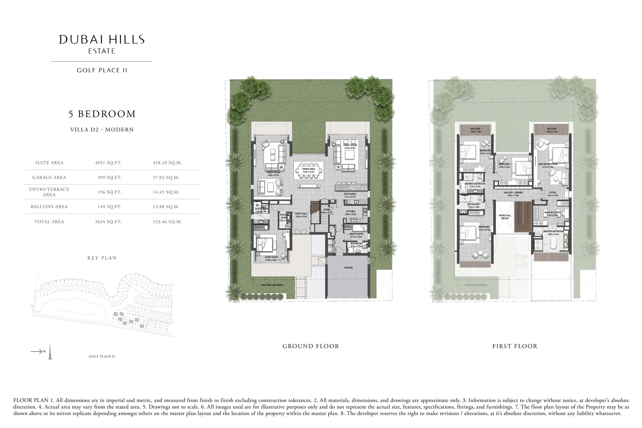 Golf Place 2, 5-Bed Floor Plan, type: 5 Bedroom