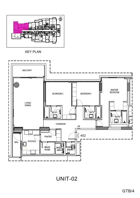 Golf Terrace, 3-Bed Floor Plan, type: 3 Bedroom