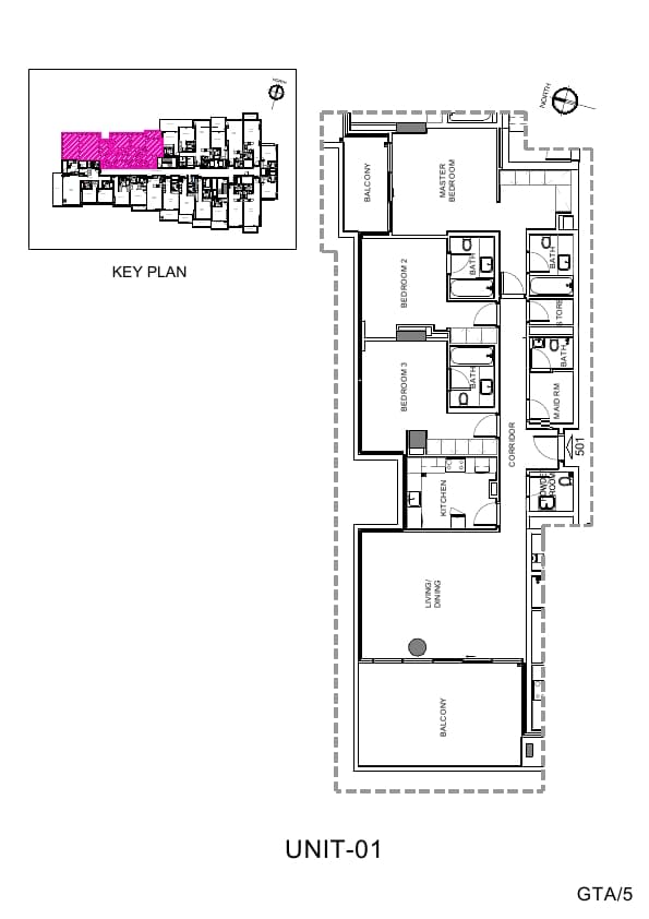Golf Terrace, 3-Bed Floor Plan, type: 3 Bedroom