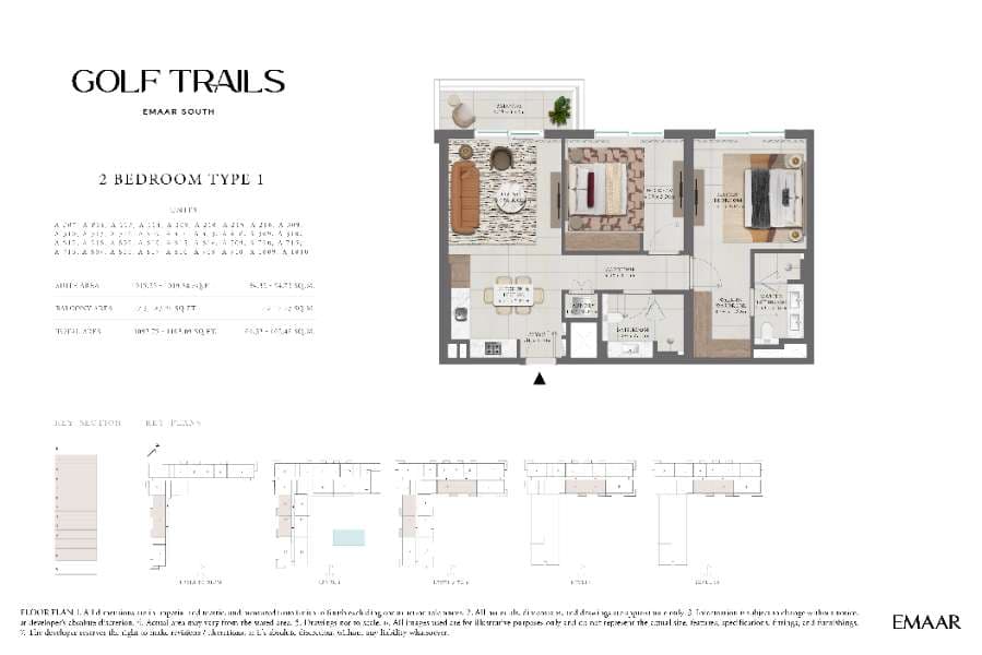 Golf Trails, 2-Bed Floor Plan, type: 2 Bed