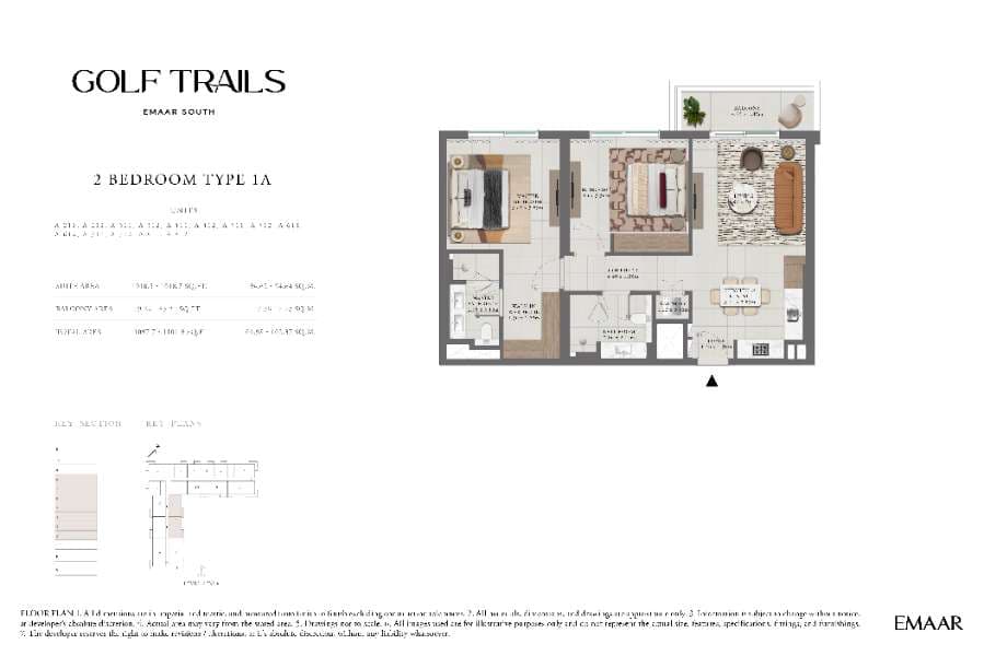 Golf Trails, 2-Bed Floor Plan, type: 2 Bed