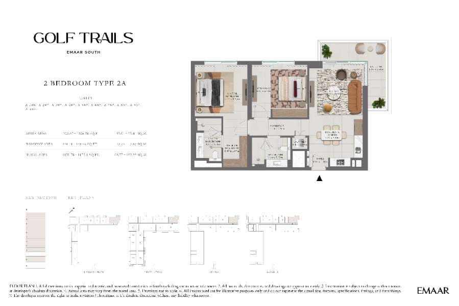 Golf Trails, 2-Bed Floor Plan, type: 2 Bed