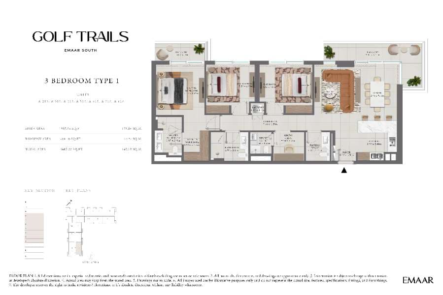Golf Trails, 3-Bed Floor Plan, type: 3 Bed