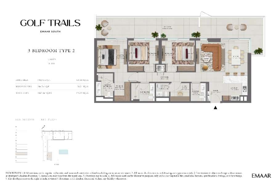 Golf Trails, 3-Bed Floor Plan, type: 3 Beds