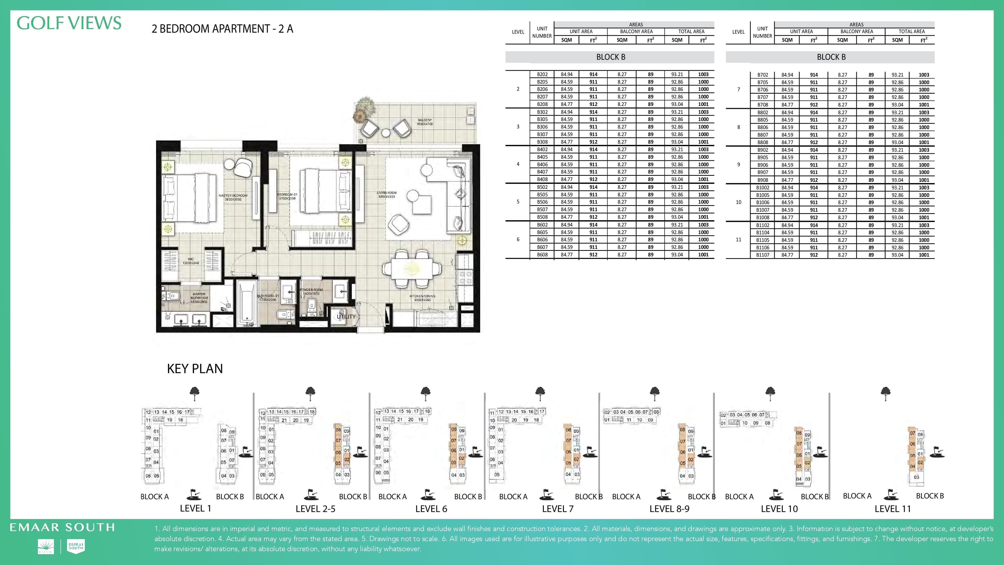 Golf Views, 2-Bed Floor Plan, type: 2 Bedroom